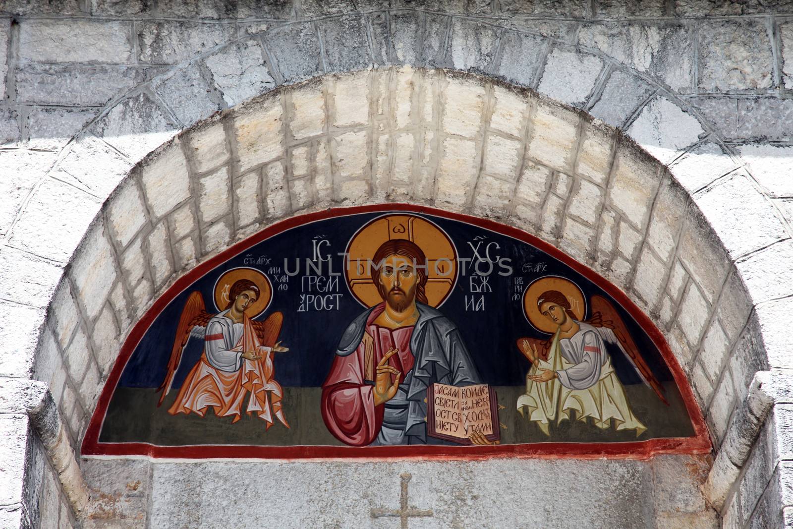 Jesus Christ, Orthodox monastery in Cetinje, the old capital of Montenegro