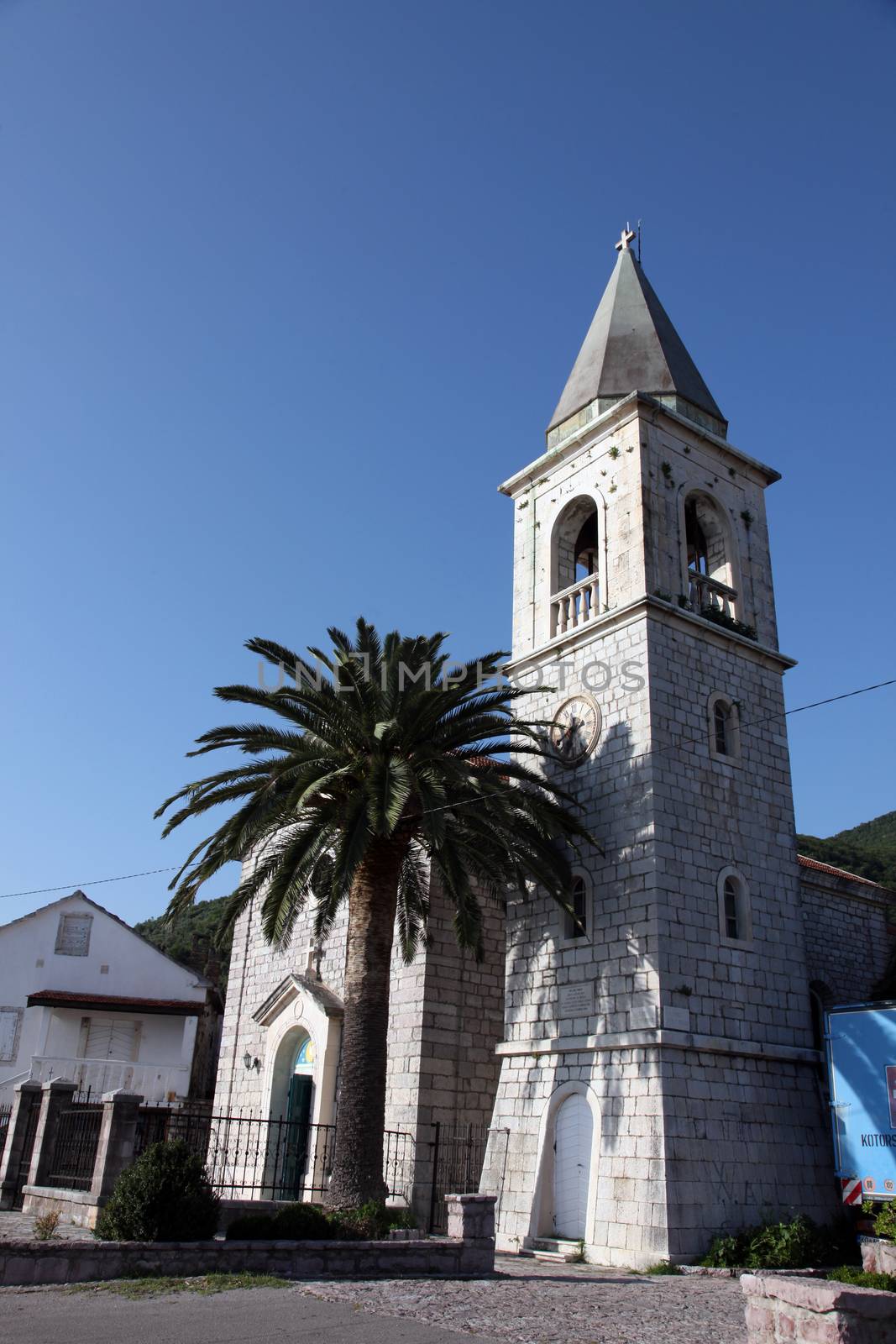 Catholic Church of Saint Roch in Donja Lastva, Montenegro by atlas