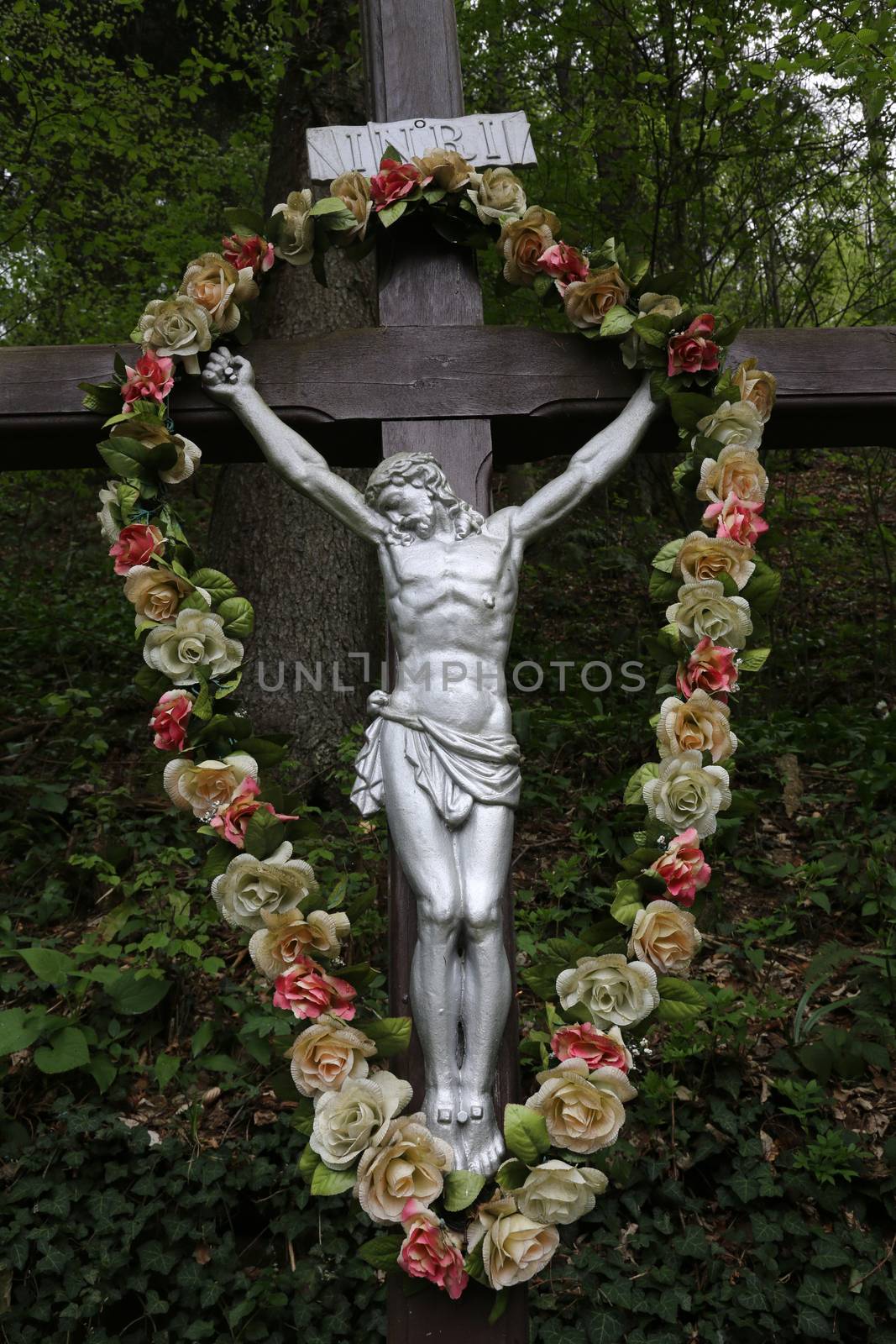 Roadside Crucifix in Zagorje region, Croatia