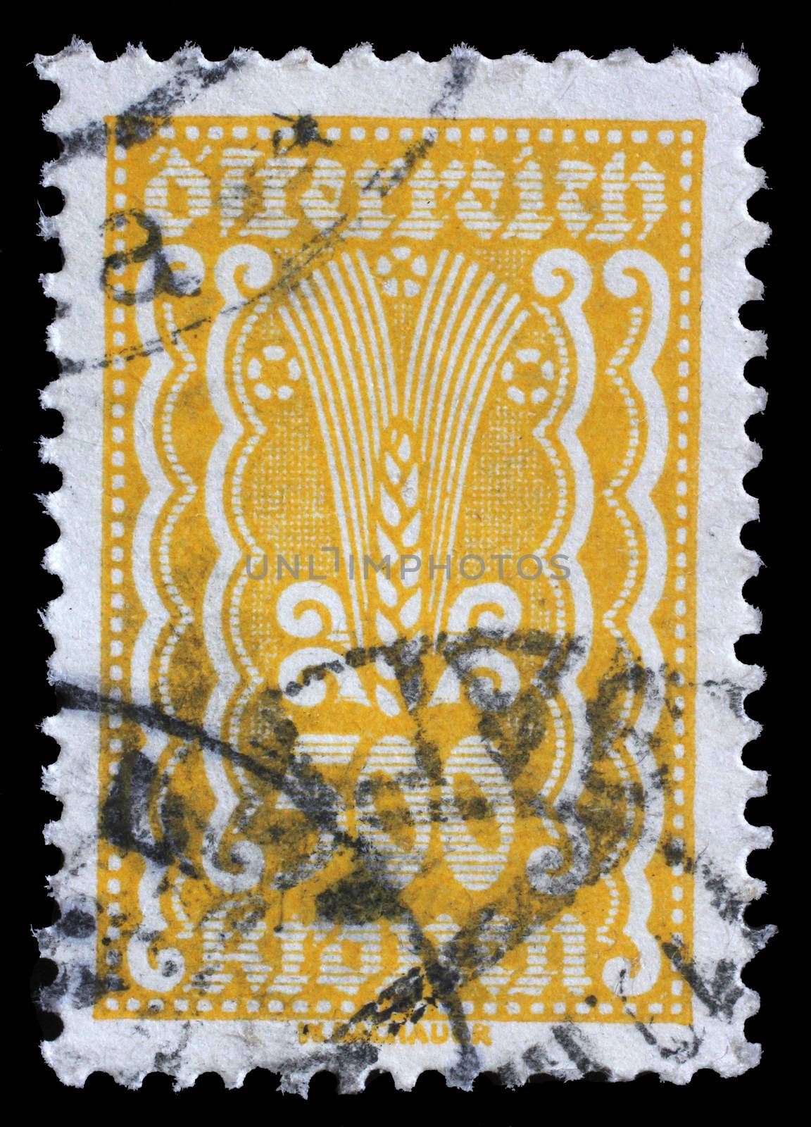 Stamp printed by Austria, shows ornament by atlas