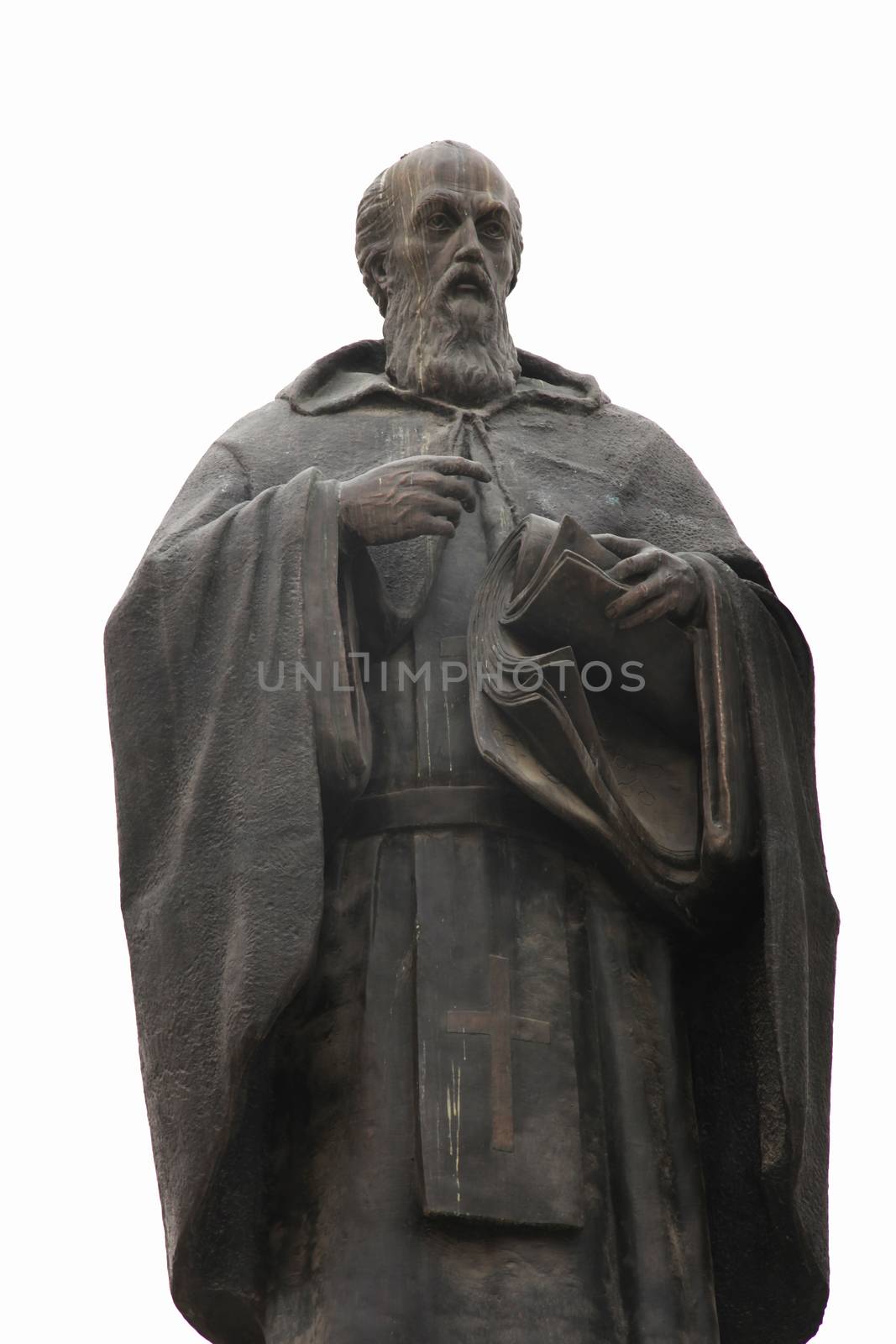 Statue of  Saint Cyril in Skopje  in downtown of Skopje, Macedonia