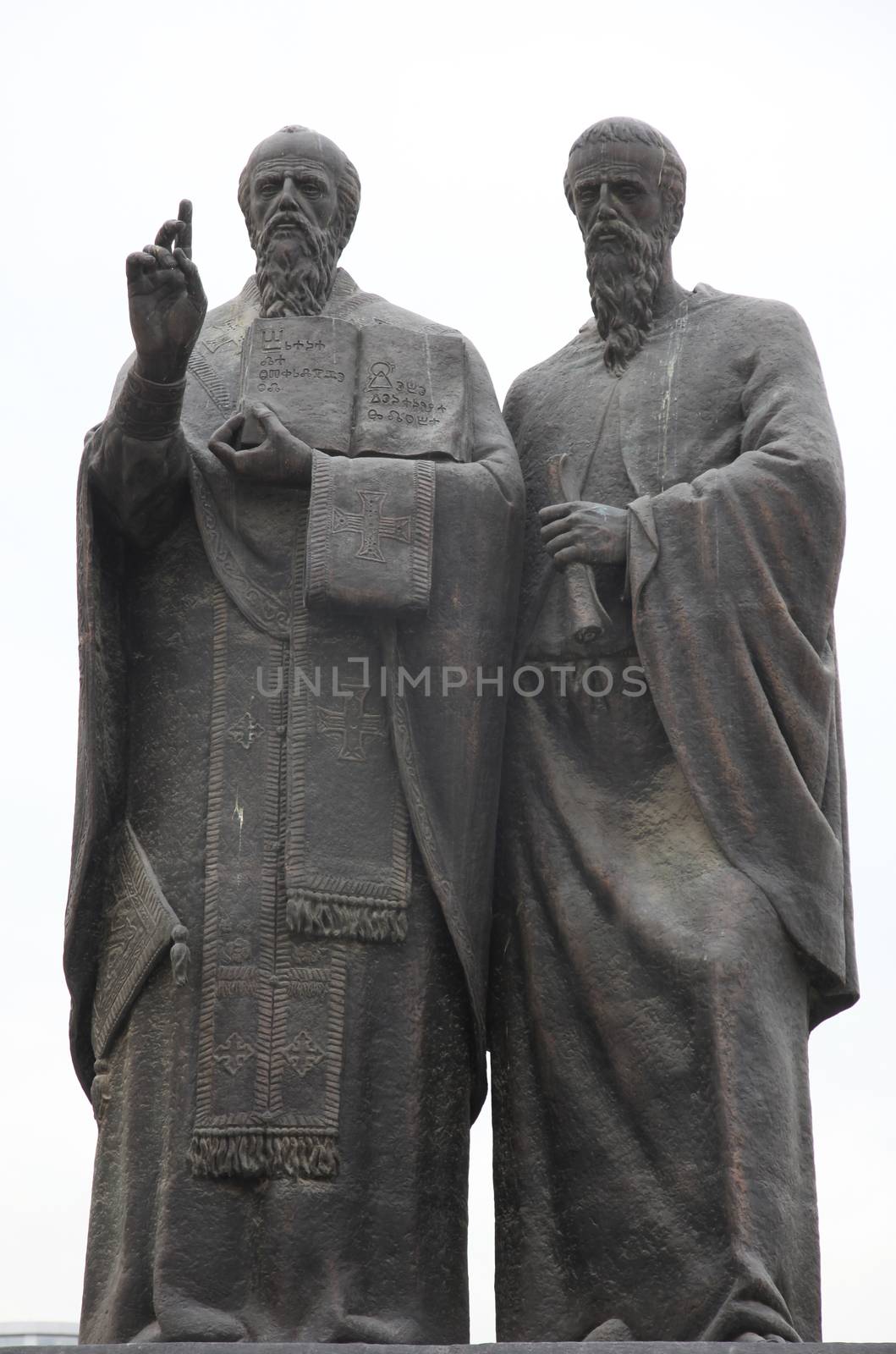 Monument St. Kliment and Naum of Ohrid in Skopje, Macedonia