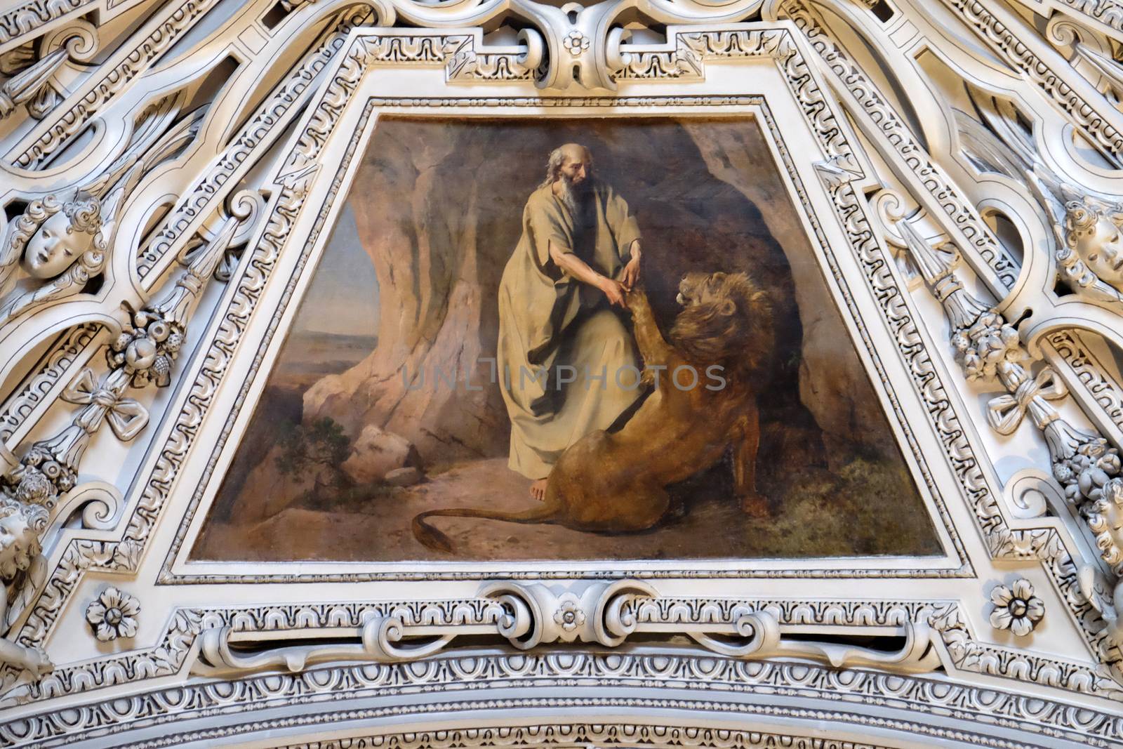 Fragment of the dome in the Chapel of Saint Martin, Salzburg Cathedral, Austria.