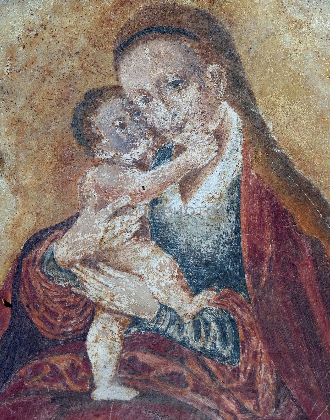 Virgin Mary with baby Jesus by atlas