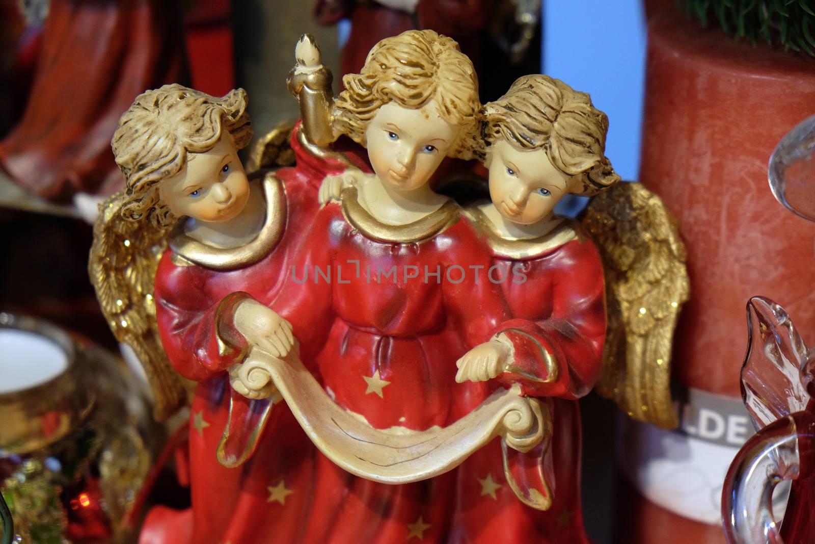 Angel, Christmas decoration shop in Hallstatt, Austria by atlas