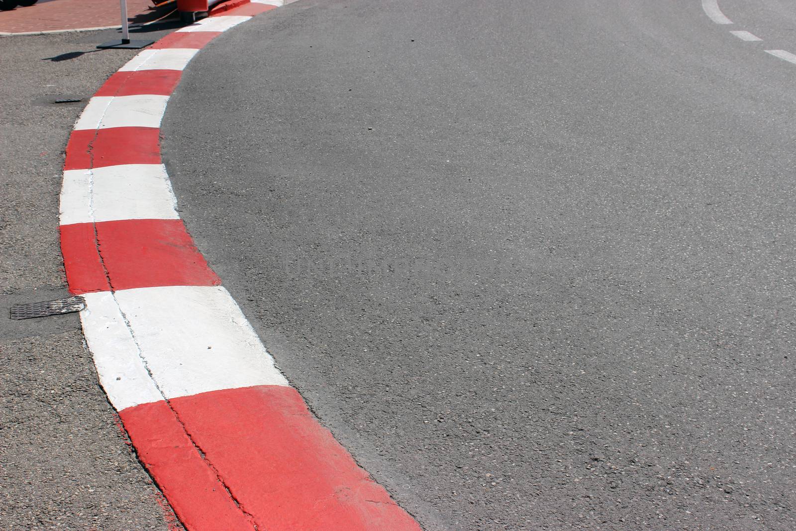 Texture of Motor Race Asphalt and Curb on Monaco GP by bensib
