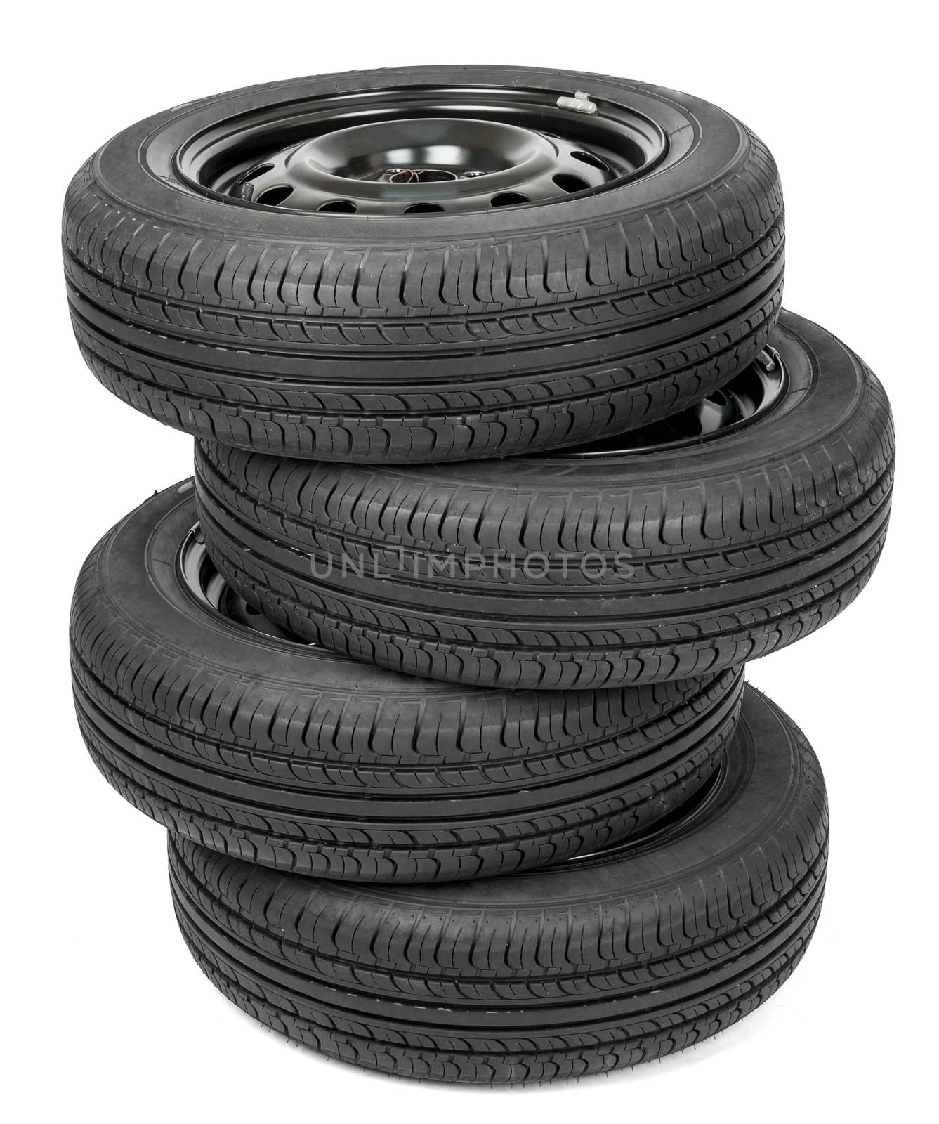 Black isolation rubber tire by cherezoff