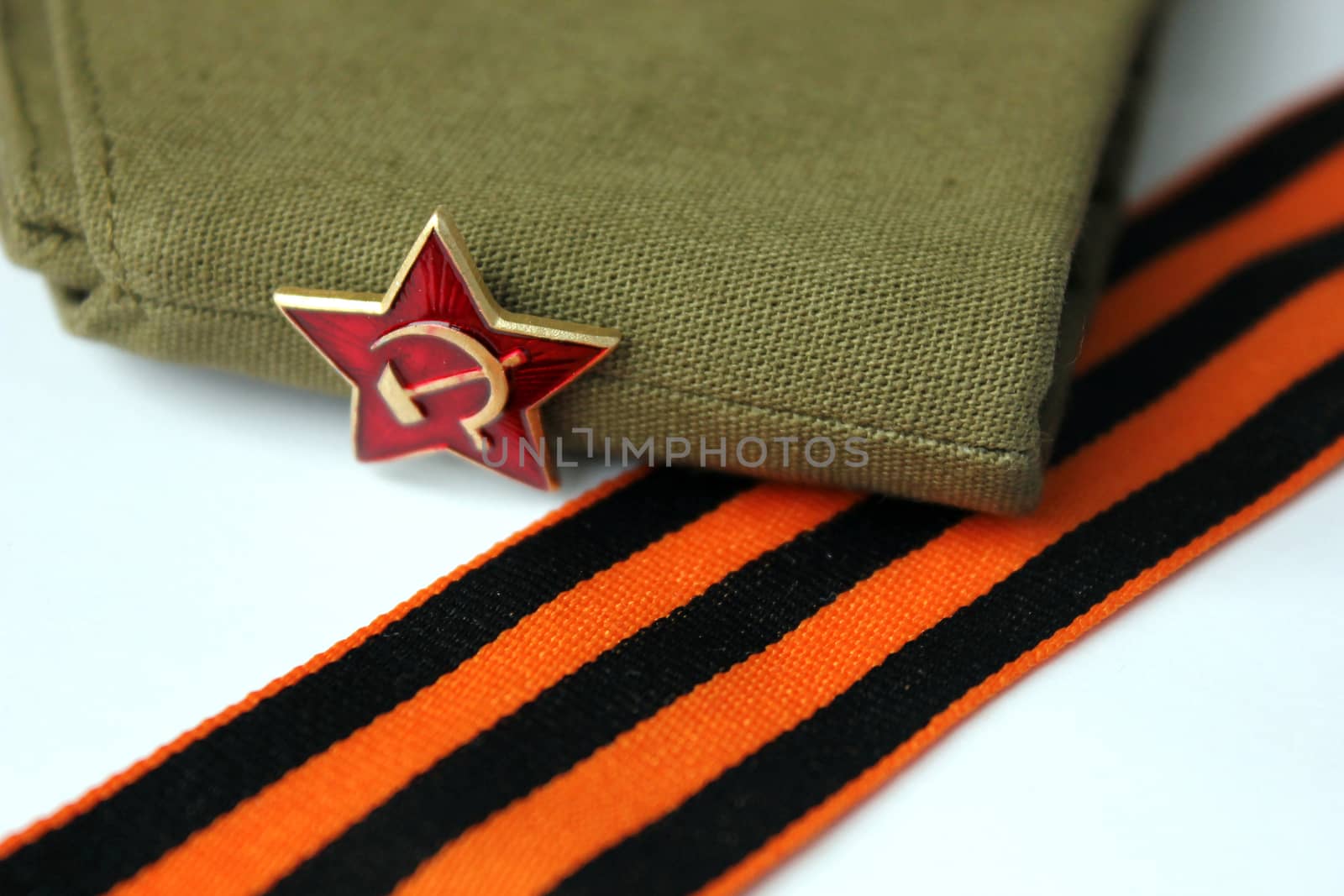 Military garrison cap of the soldier Krasnoy (The Soviet army) with an army star