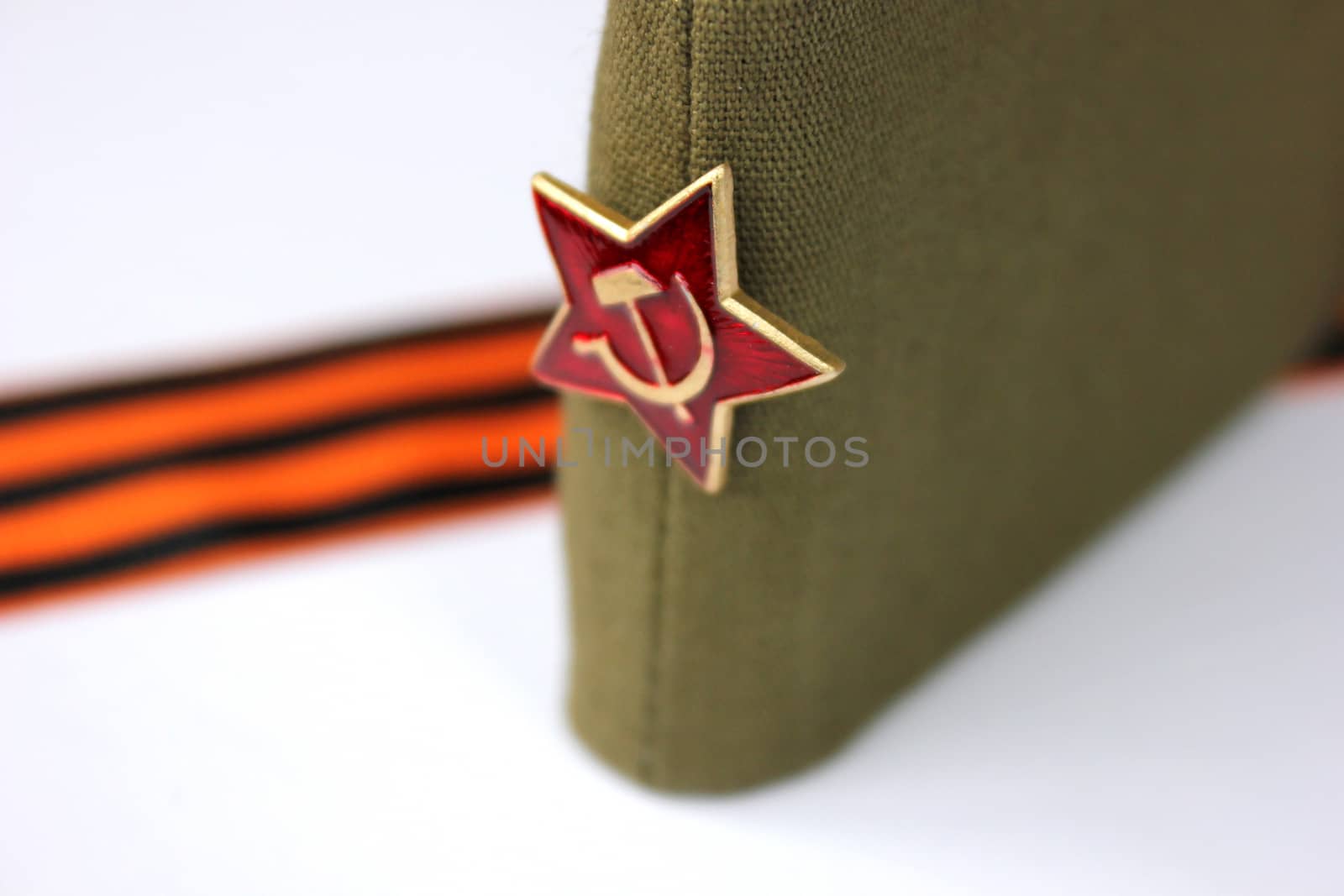 Military garrison cap of the soldier Krasnoy (The Soviet army) with an army star