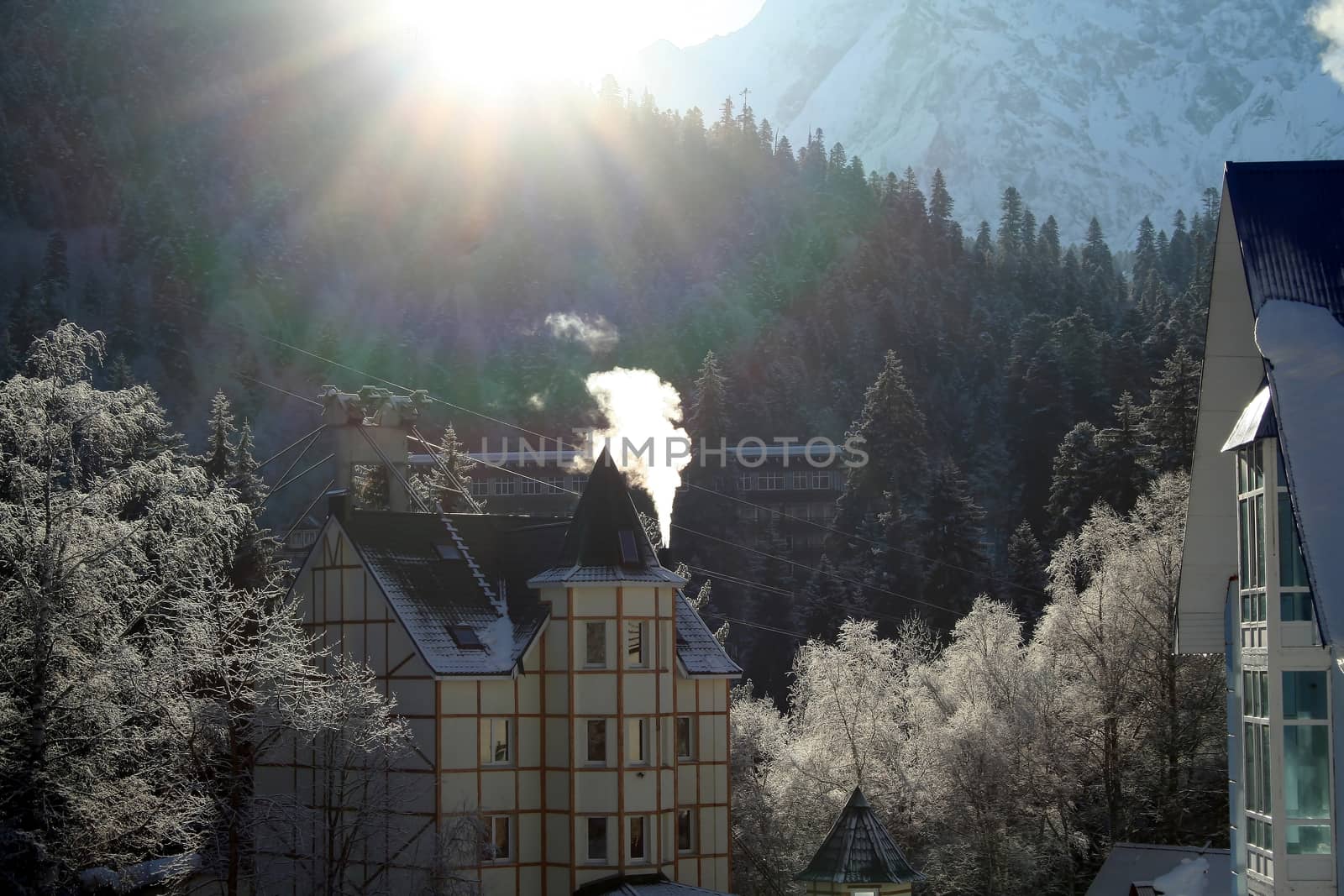 In the mountains of Dombai, Caucasus