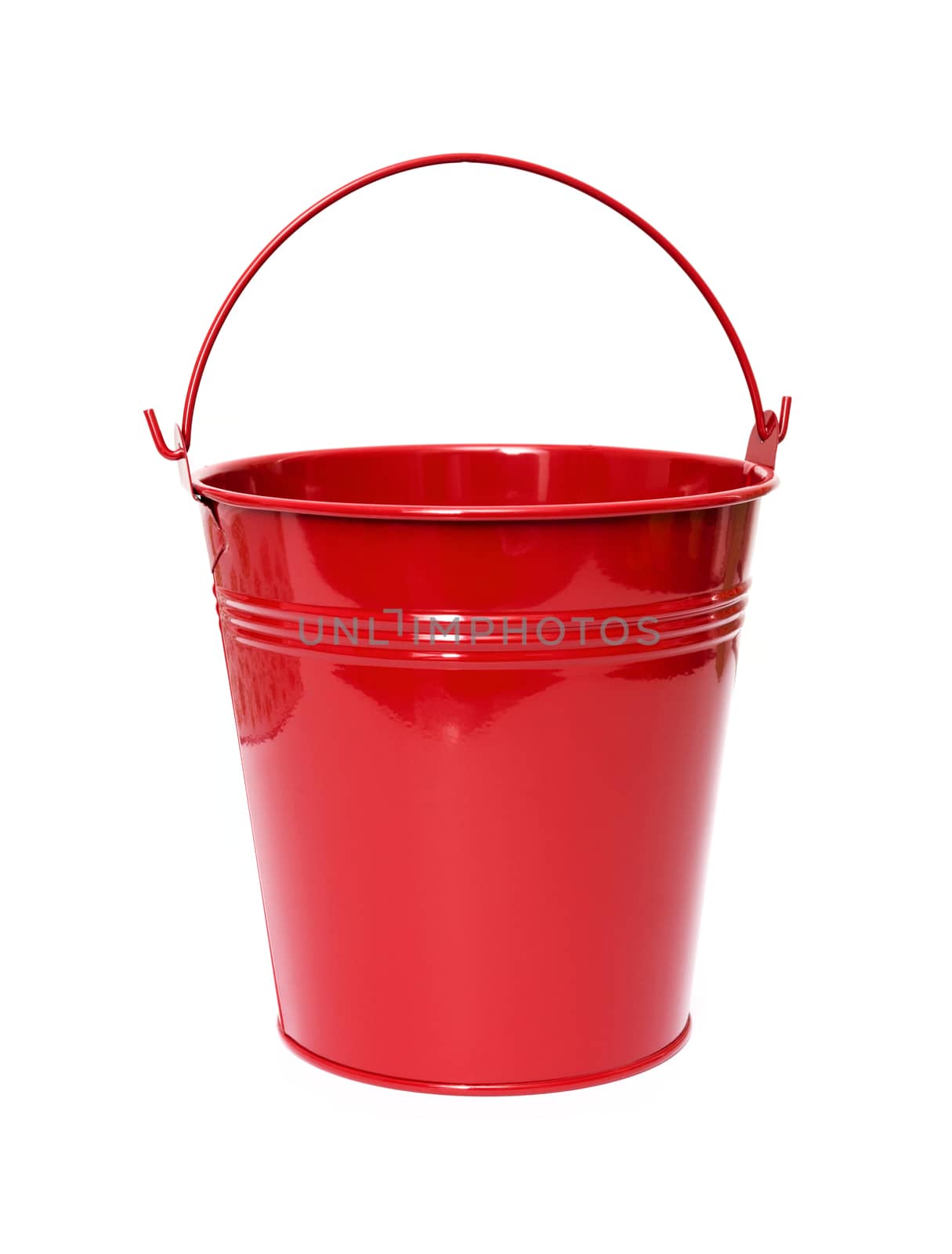 Red Bucket, Isolated on white background by DNKSTUDIO