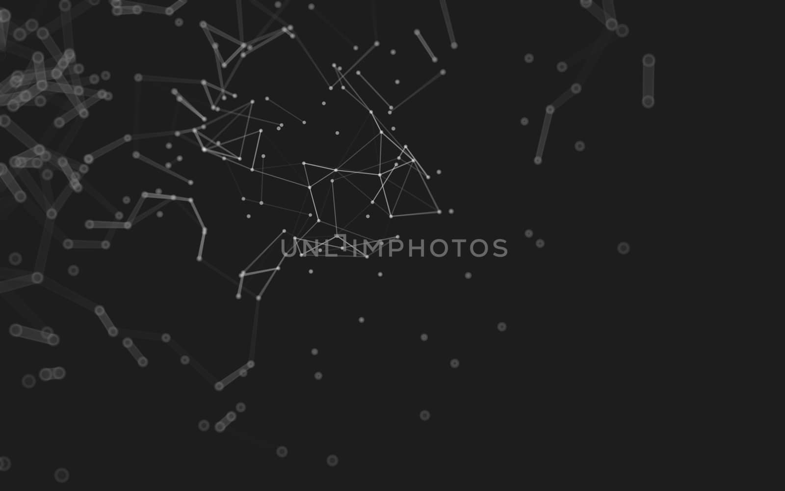 Abstract polygonal space low poly dark background  by teerawit