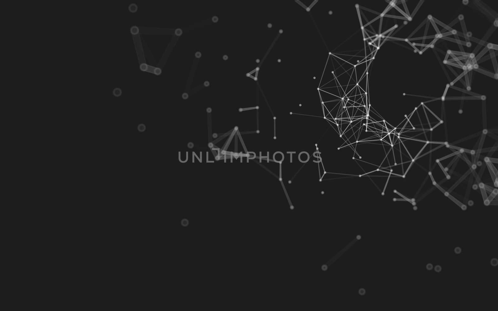 Abstract polygonal space low poly dark background  by teerawit