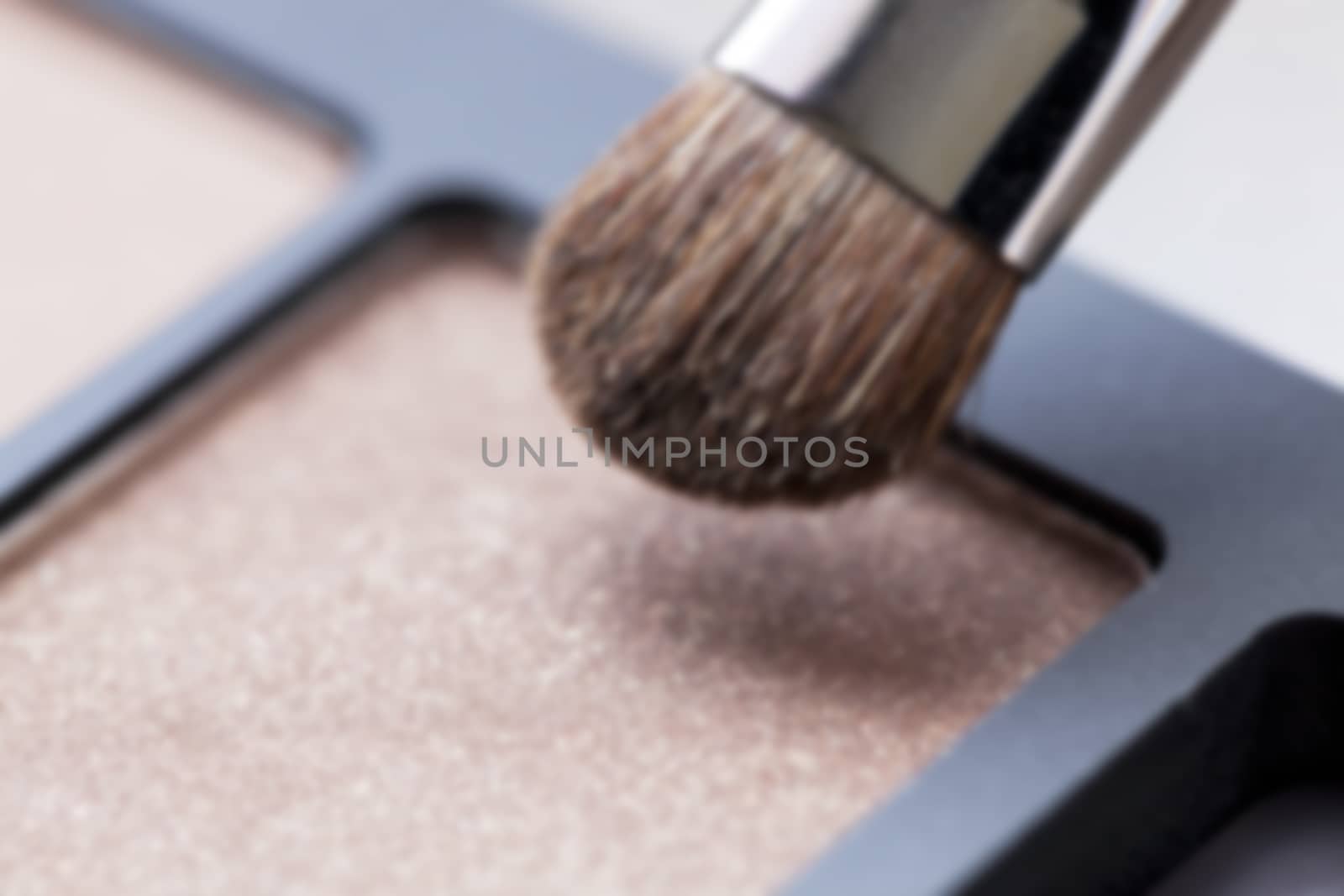 decorative cosmetic, eye shadow photographed close-up, disfocus