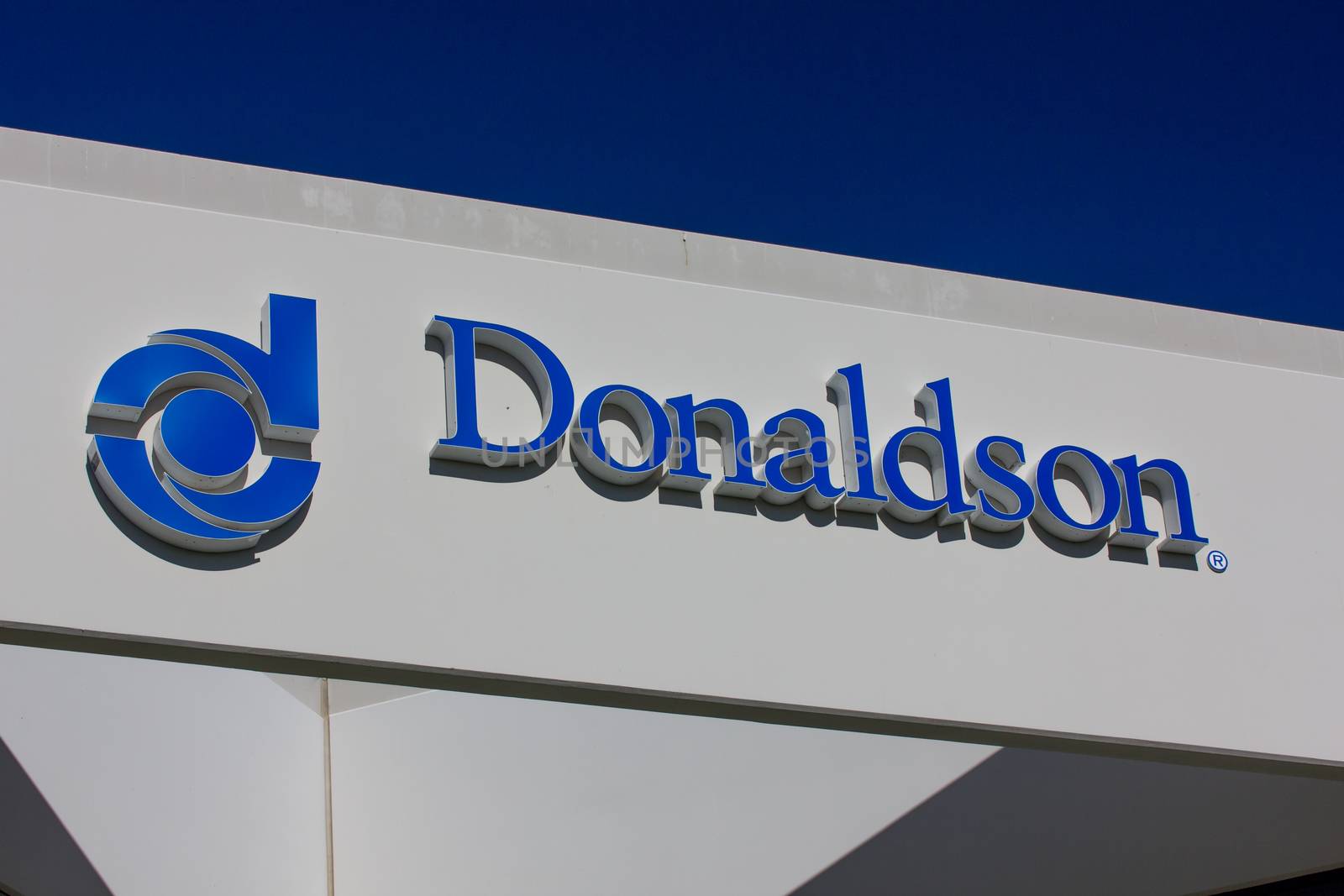 VALENCIA CA/USA - DECEMBER 26, 2015: Donaldson Company exterior and logo. Donaldson Company, Inc. is a filtration company.