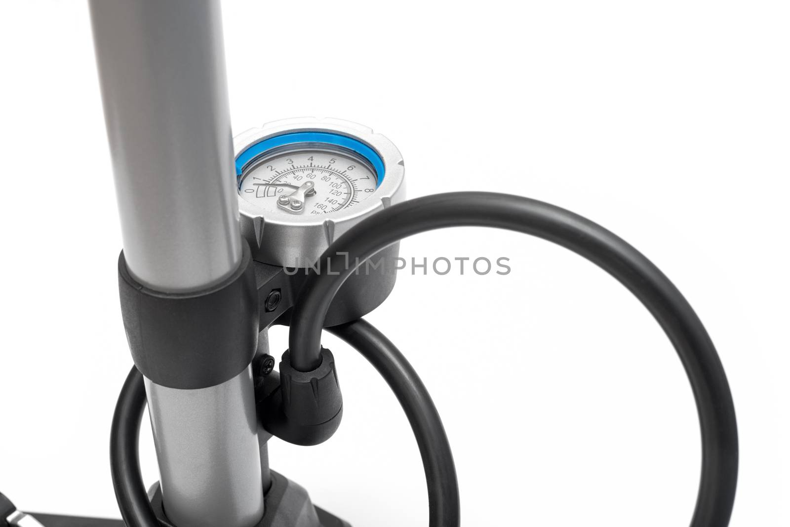 Bicycle pump isolated on a white background