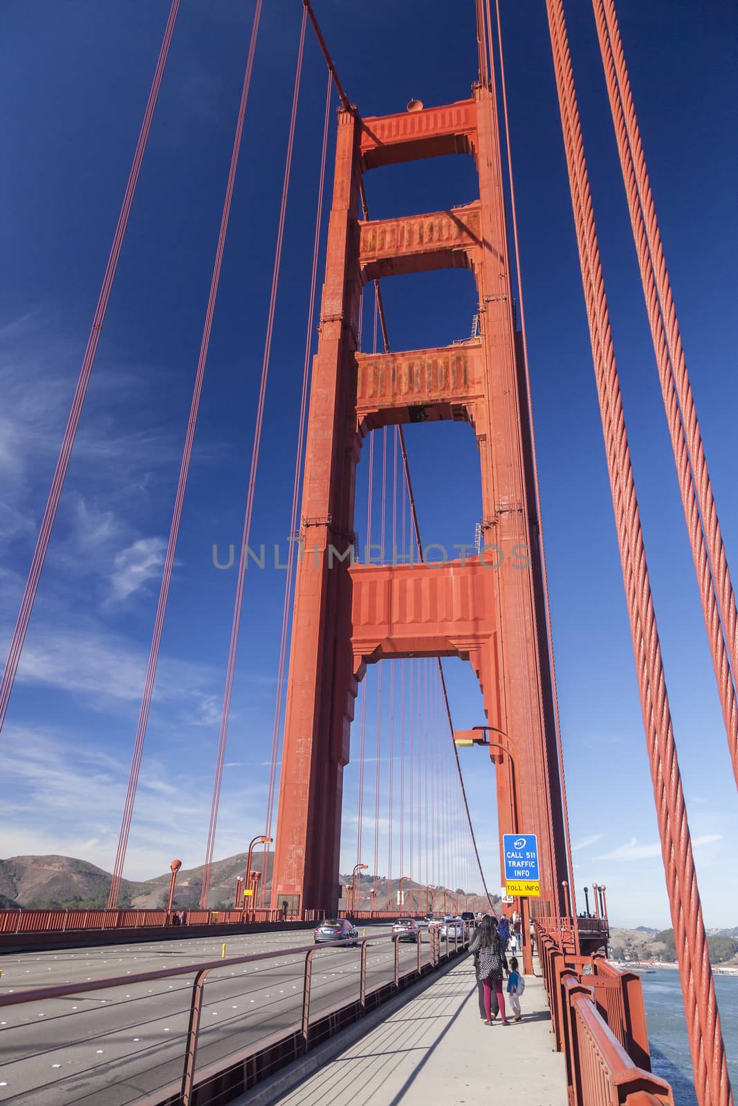 The Golden Gate Bridge in San Francisco bay