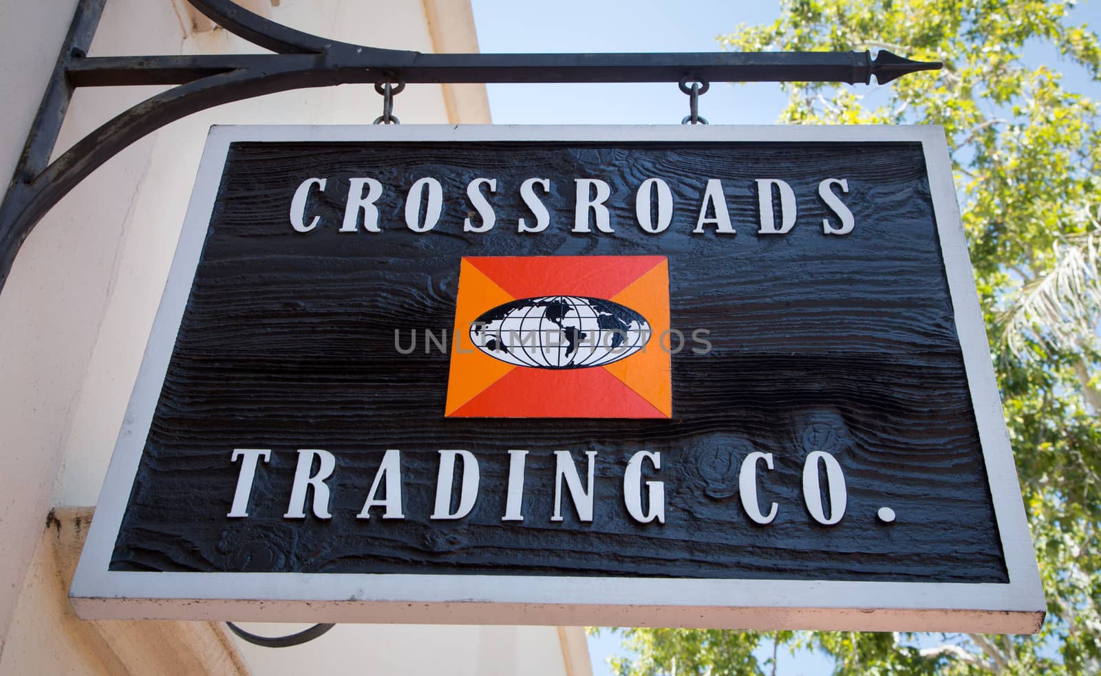 SANTA BARBARA, CA/USA - APRIL 30, 2016: Crossroads Trading Company exterior and sign. Crossroads Trading is a clothing store specializing in up scale used clothing and accessories.