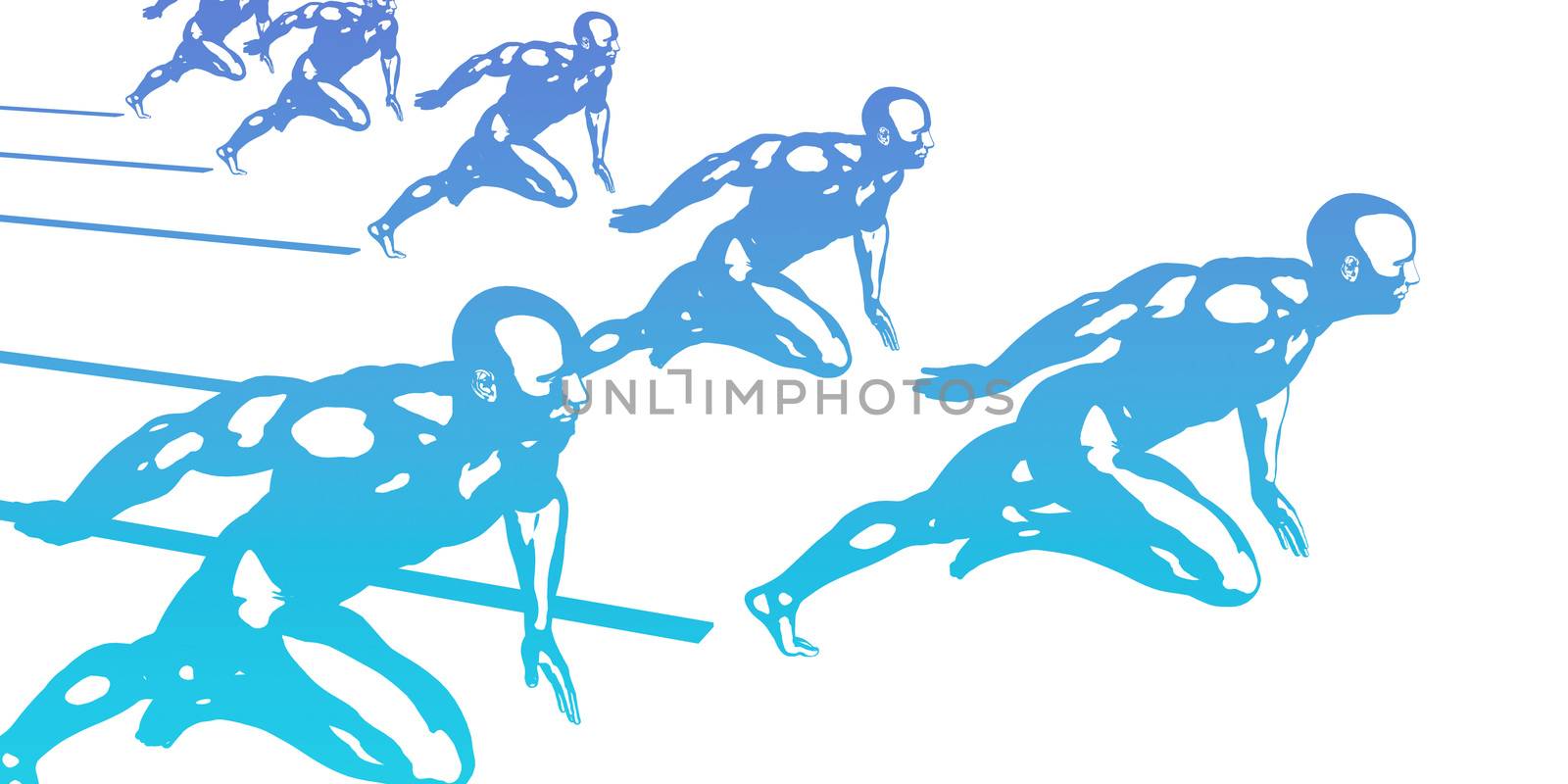 Sports Technology Abstract Concept Background as Art