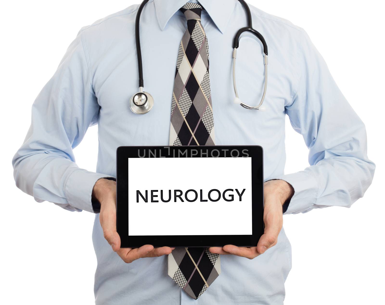 Doctor holding tablet - Neurology by michaklootwijk