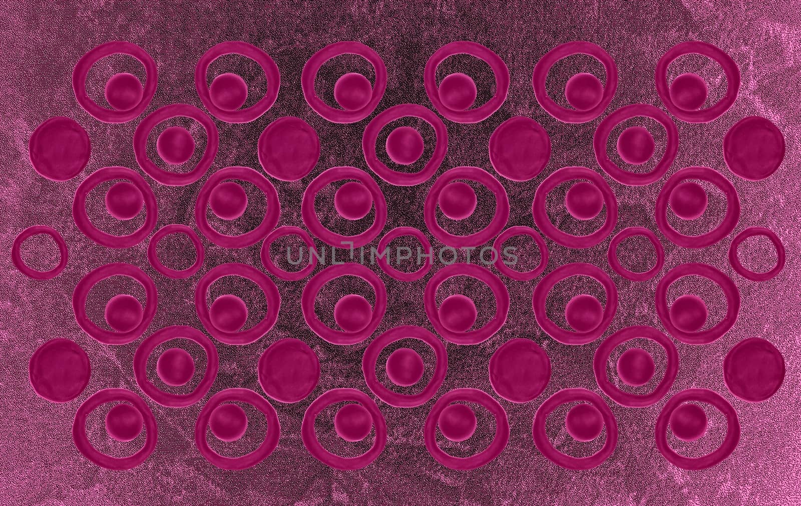 Magenta background pattern of circles. Effect volume, glass effect. by Julia_Faranchuk