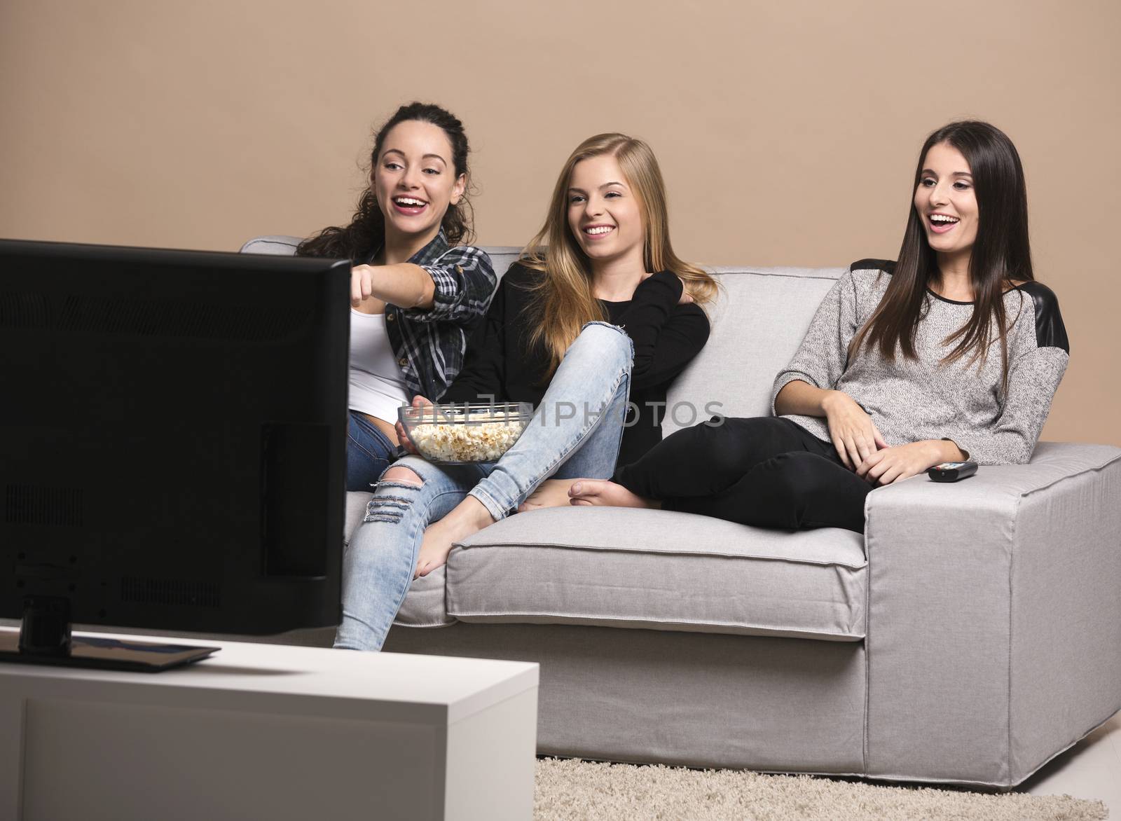Girls watching movies by Iko