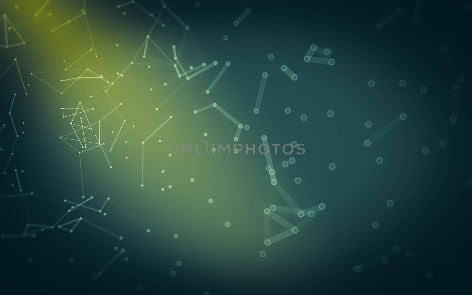 Abstract polygonal space low poly dark background with connecting dots and lines. Connection structure.