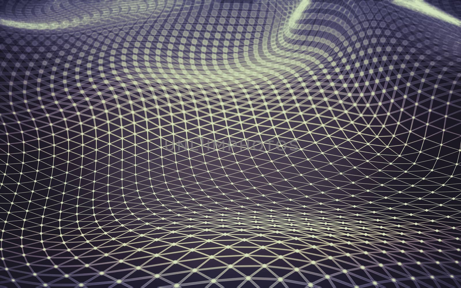 Abstract polygonal space low poly dark background with connecting dots and lines. Connection structure.