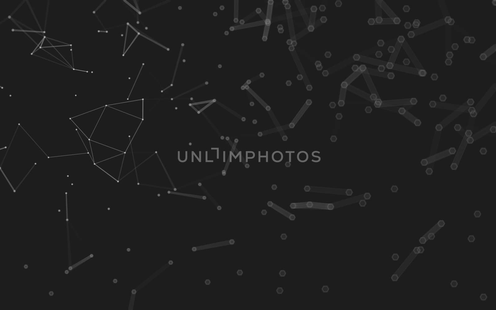 Abstract polygonal space low poly dark background  by teerawit