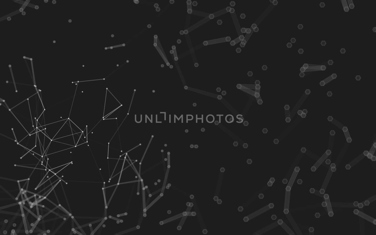 Abstract polygonal space low poly dark background  by teerawit