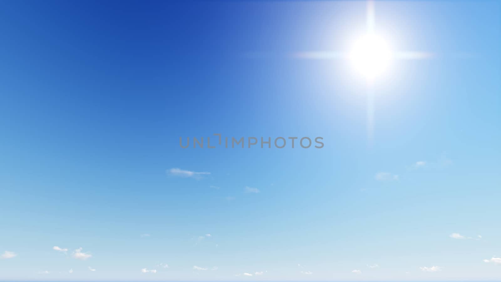 Cloudy blue sky abstract background, blue sky background with tiny clouds, 3d rendering

