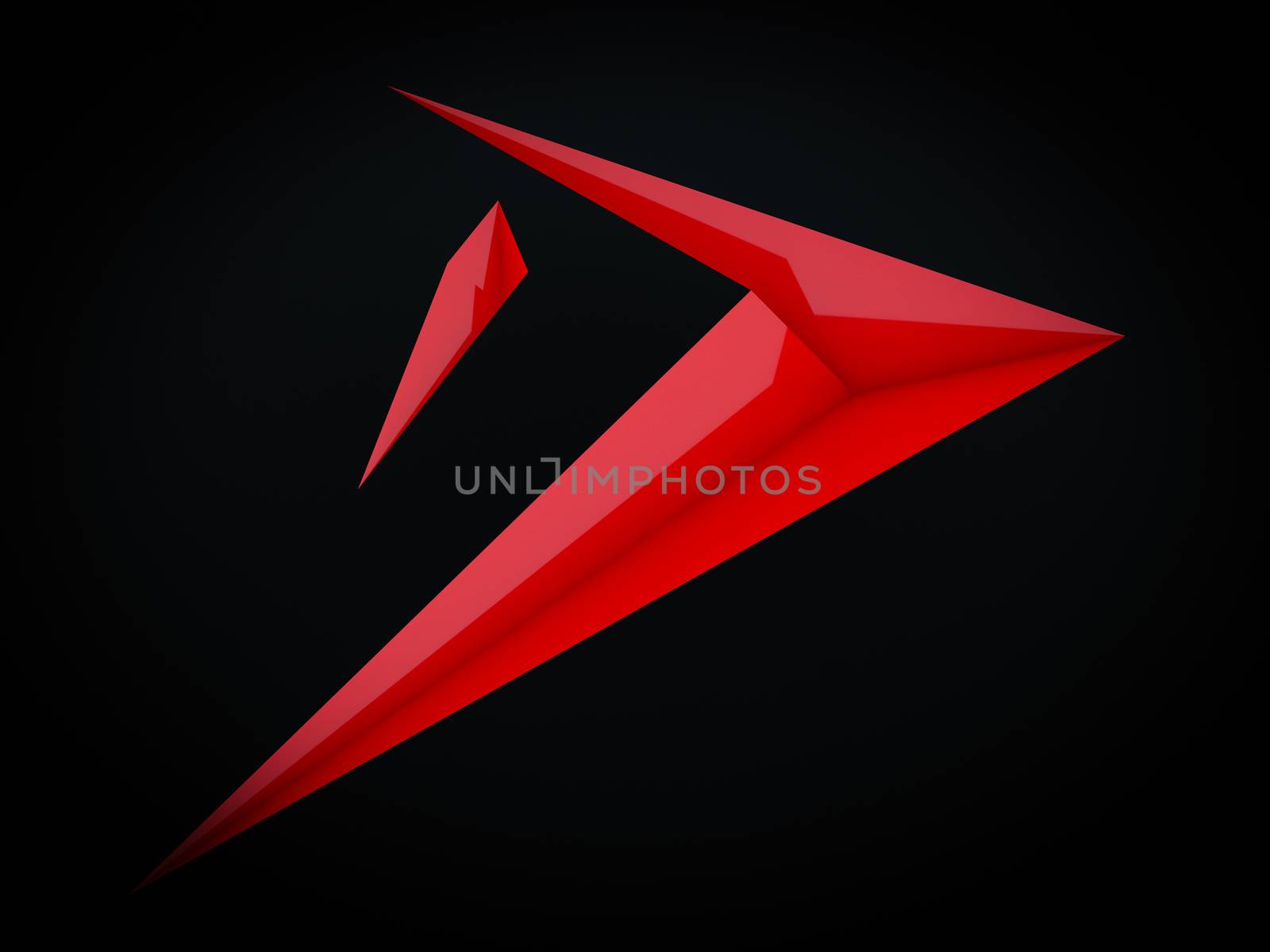 3D rendering of abstract modern abyss shape background