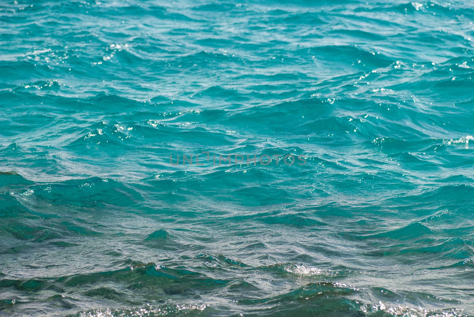 Photo closeup of beautiful clear turquoise sea ocean water surface with ripples low waves on seascape background. horizontal picture