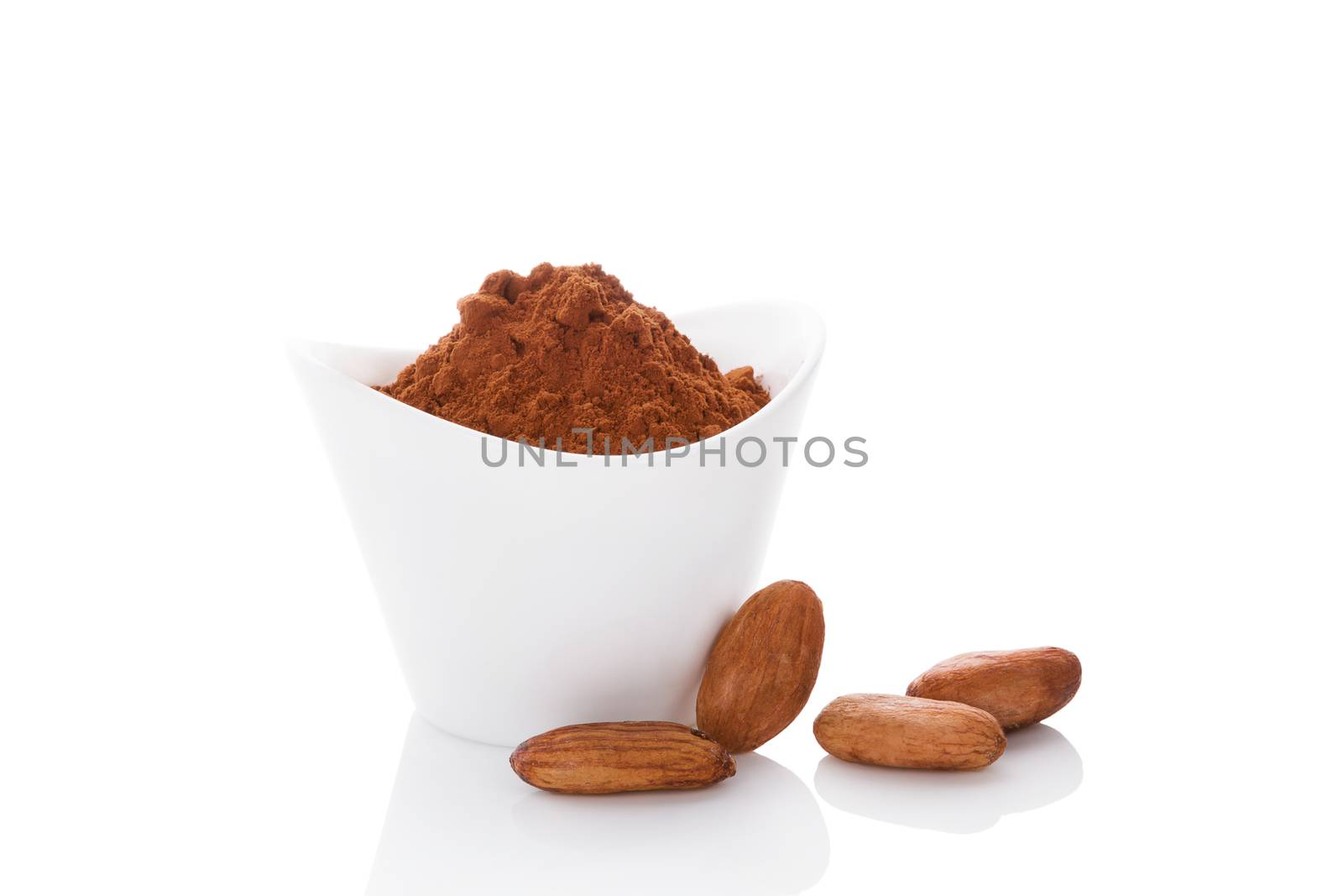 Cocoa beans and cocoa powder. by eskymaks