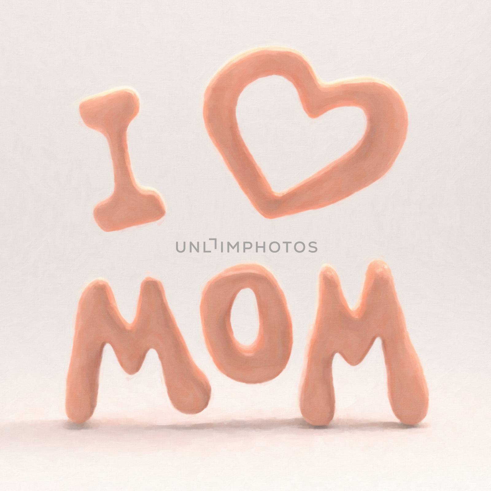  Happy mother's day flying painted letters. 3D illustration by skrotov