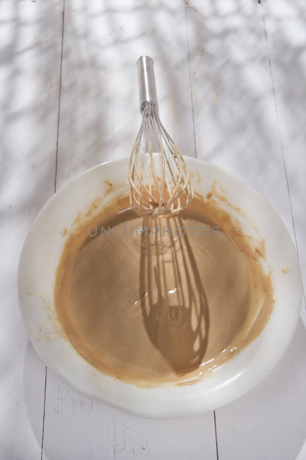 Whip for the preparation of the cream of chestnut flour 