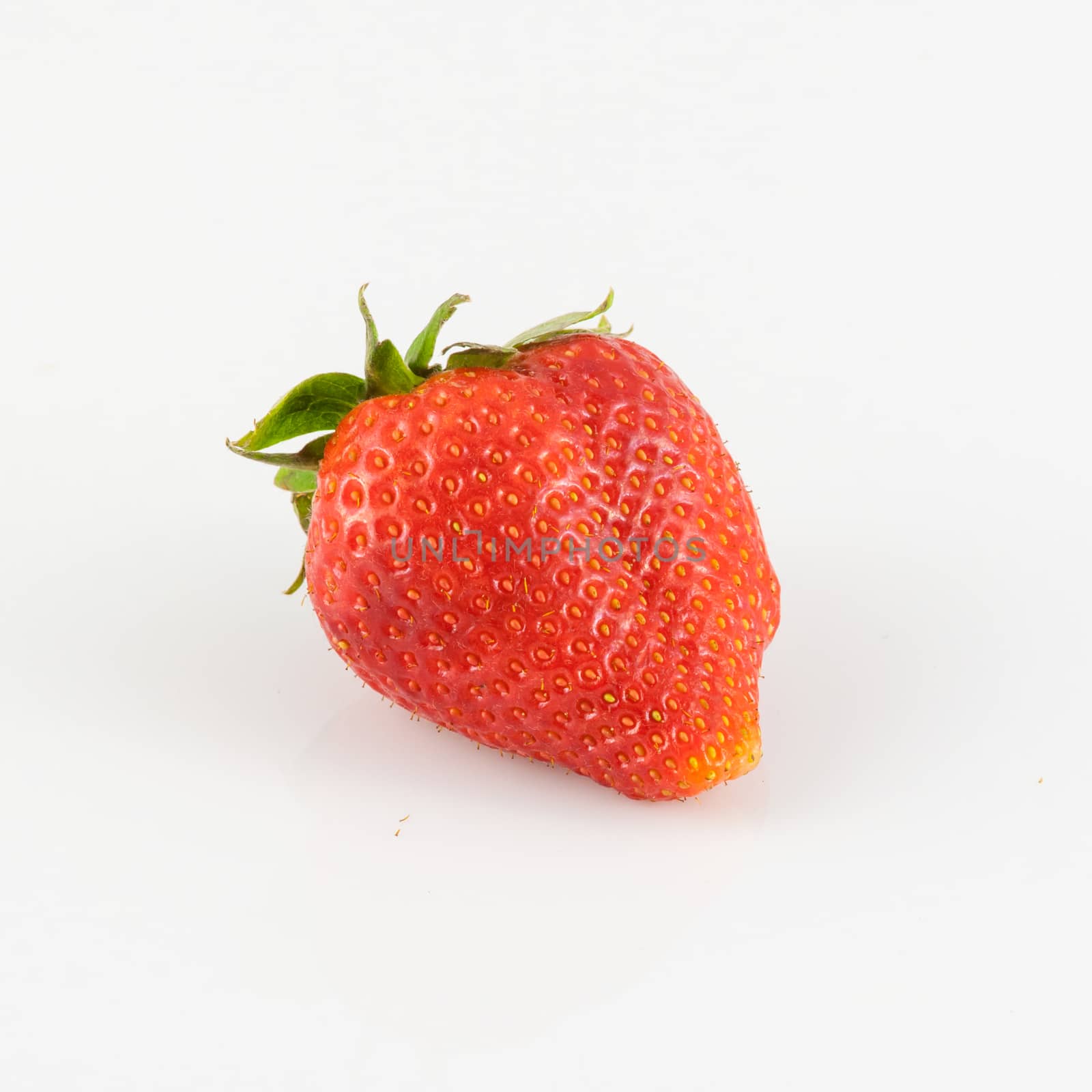 Closeup of strawberries by replica