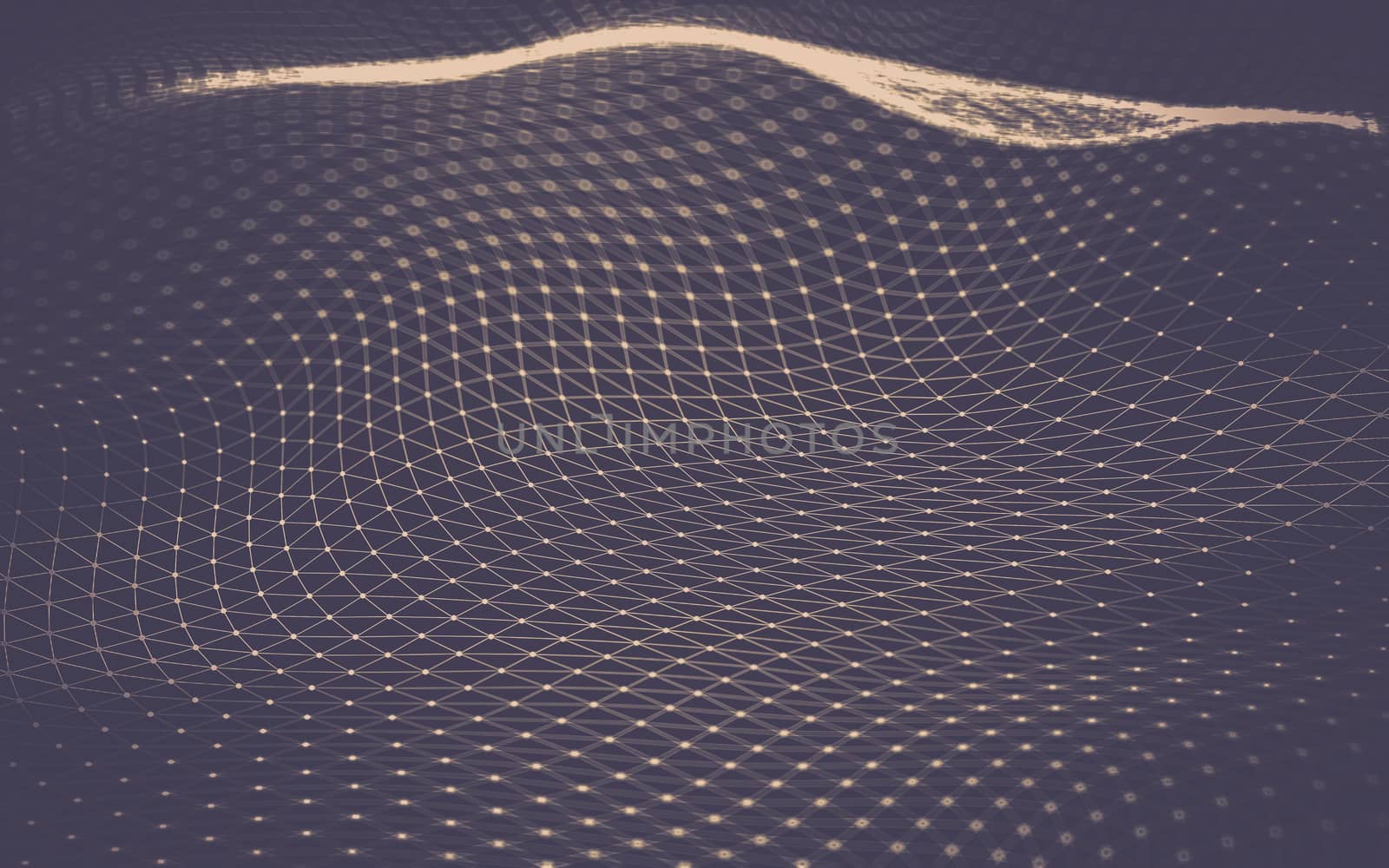 Abstract polygonal space low poly dark background with connecting dots and lines. Connection structure. 3d rendering