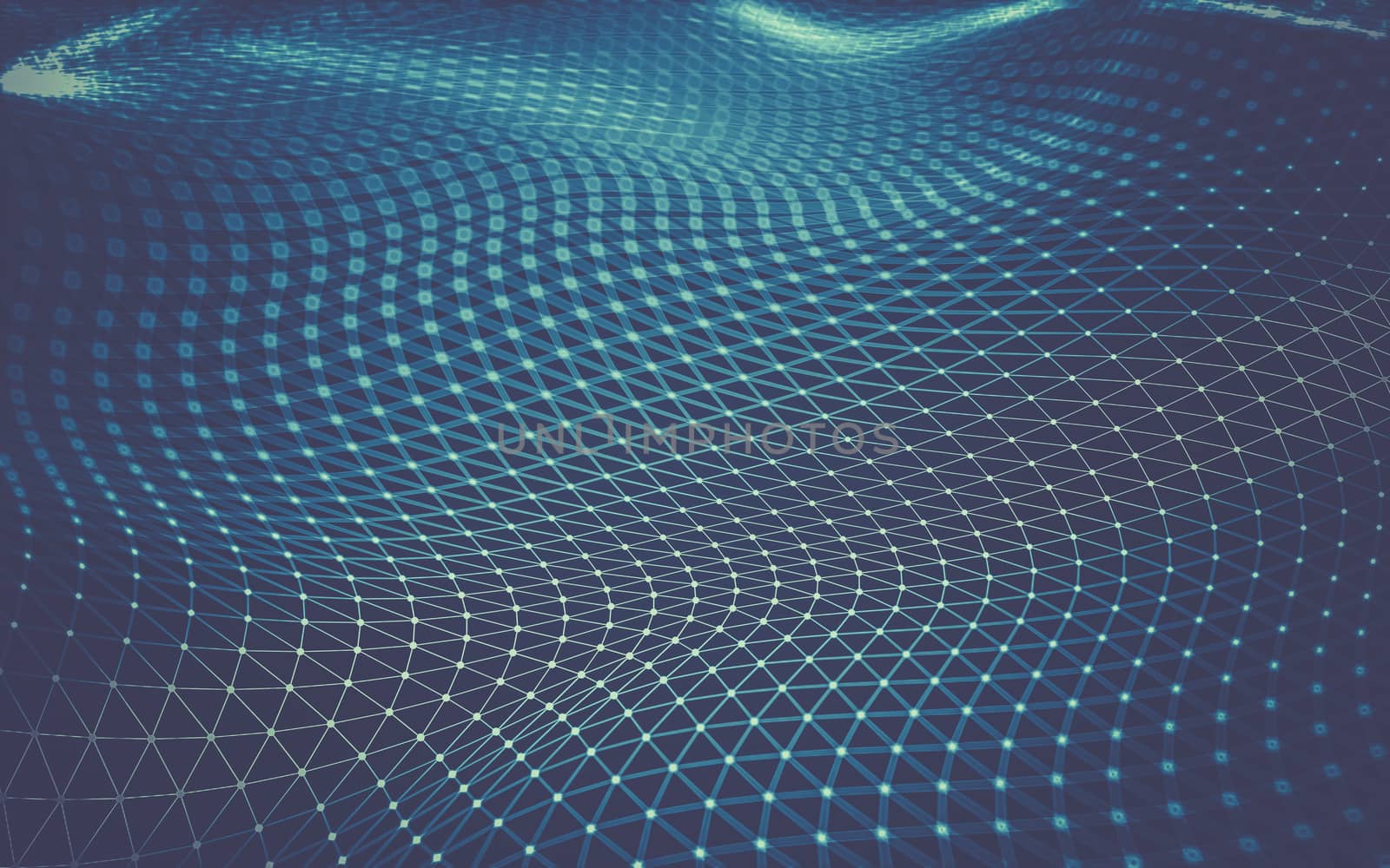 Abstract polygonal space low poly dark background with connecting dots and lines. Connection structure. 3d rendering