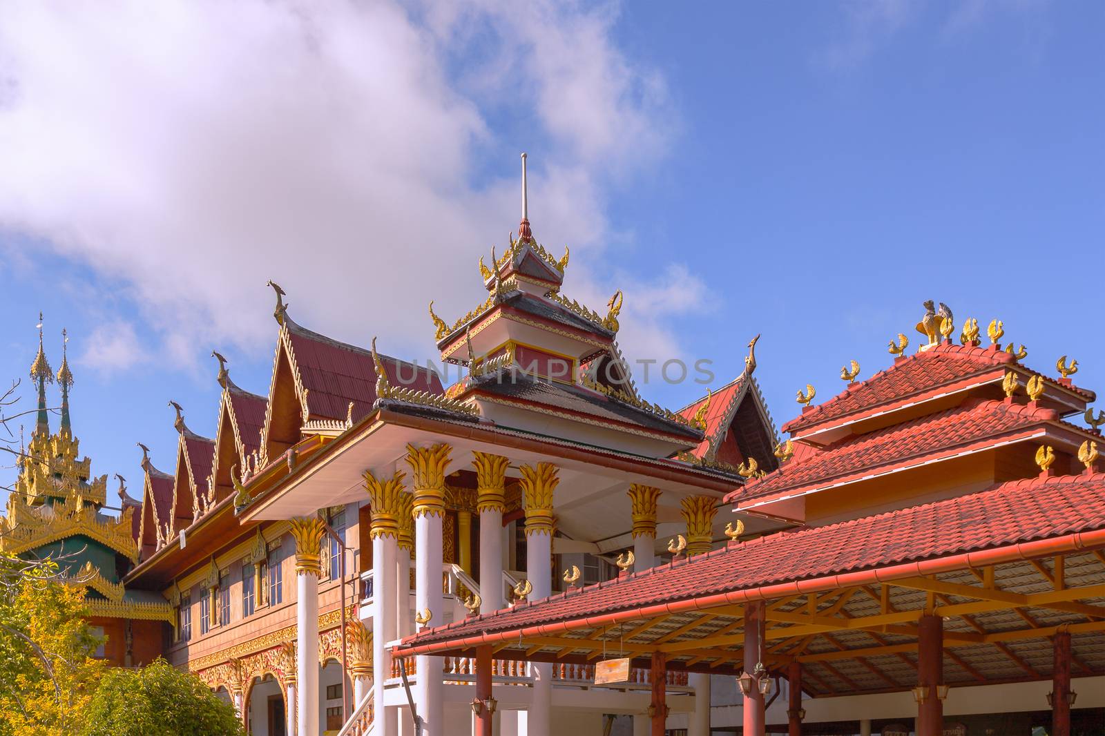 Wat Wang Wiwekaram, most revered Buddhist temple in Sangkhla Buri district in Sangkhlaburi District, Kanchanaburi Thailand
