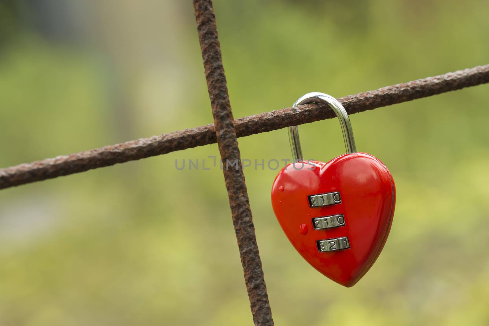 Red padlock in heart shape
 by Tofotografie