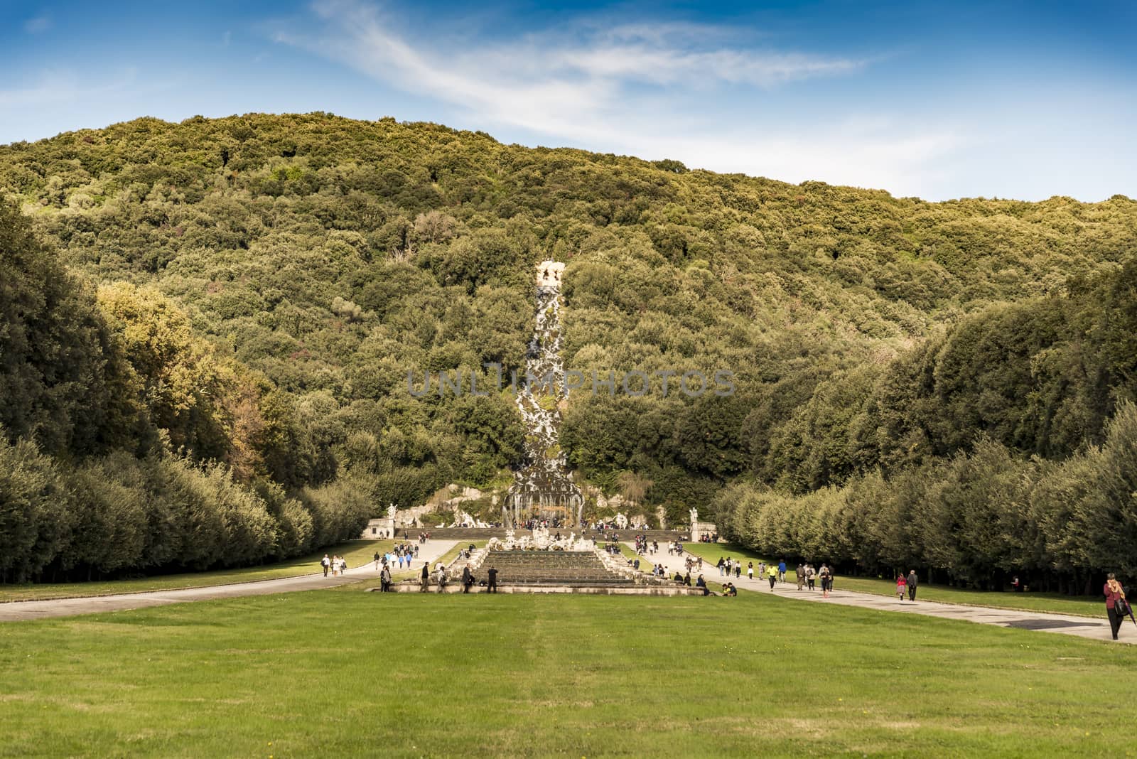 CASERTA - DECEMBER 7: the beautiful fountain in the Royal Palace garden on December 7, 2014 in Caserta, Italy