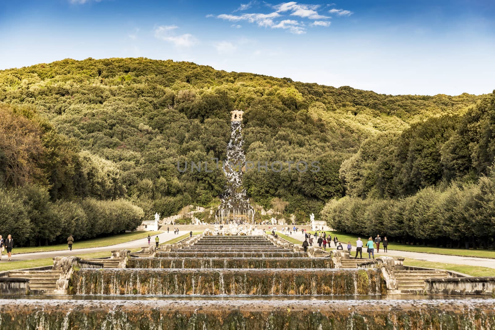 CASERTA - DECEMBER 7: the beautiful fountain in the Royal Palace garden on December 7, 2014 in Caserta, Italy