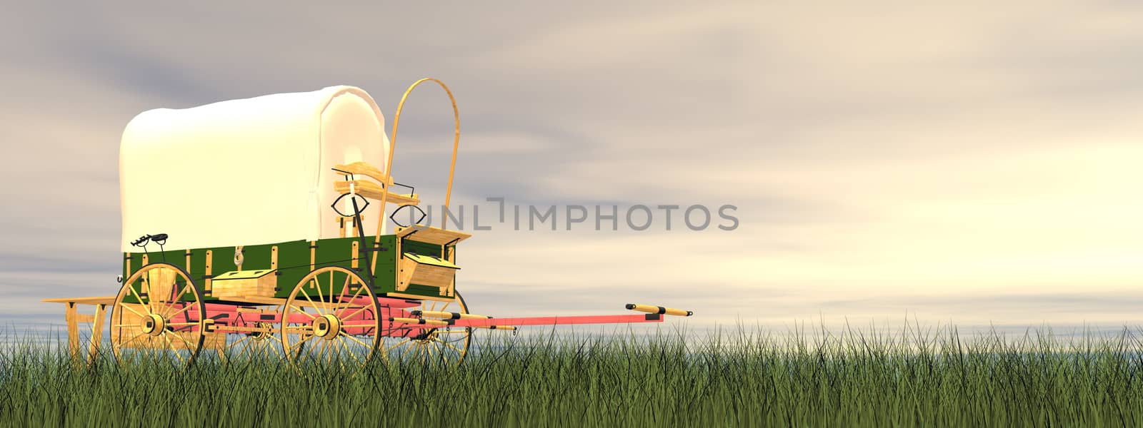 Chuckwagon by sunset - 3D render by Elenaphotos21