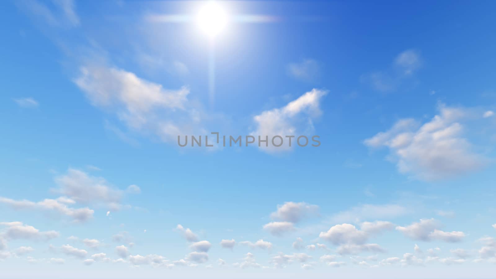 Cloudy blue sky abstract background, blue sky background with tiny clouds, 3d rendering

