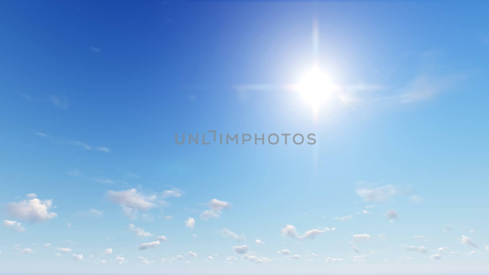 Cloudy blue sky abstract background, blue sky background with tiny clouds, 3d rendering

