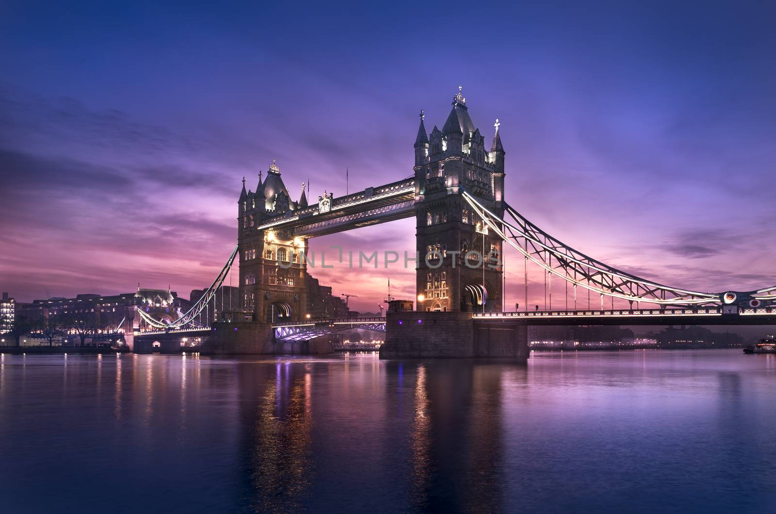 Famous Tower Bridge in the morning, London, England