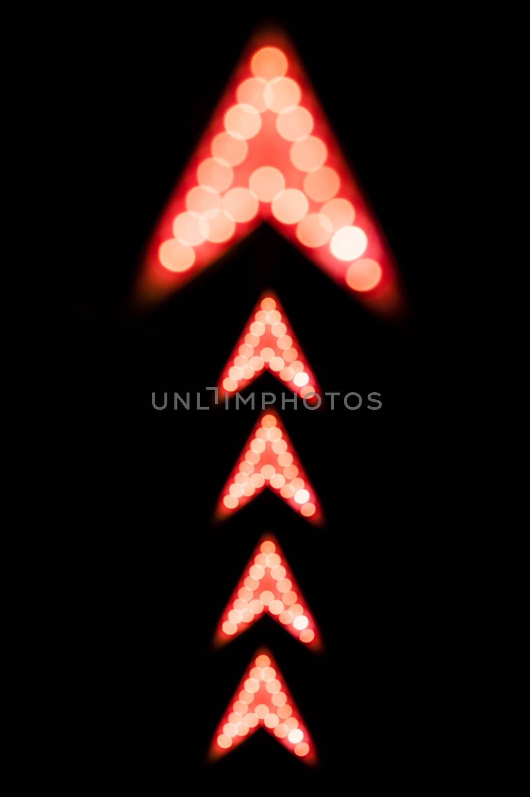 Red light arrow up sign. by Gamjai