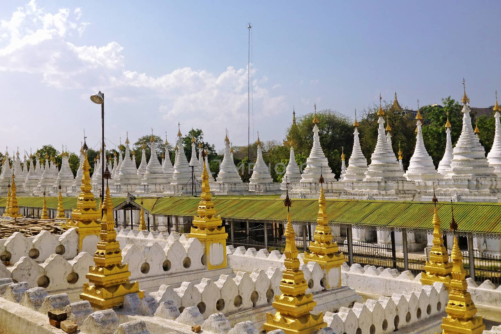 Stupas of Kuthodaw Pagoda in Mandalay,Myanmar 