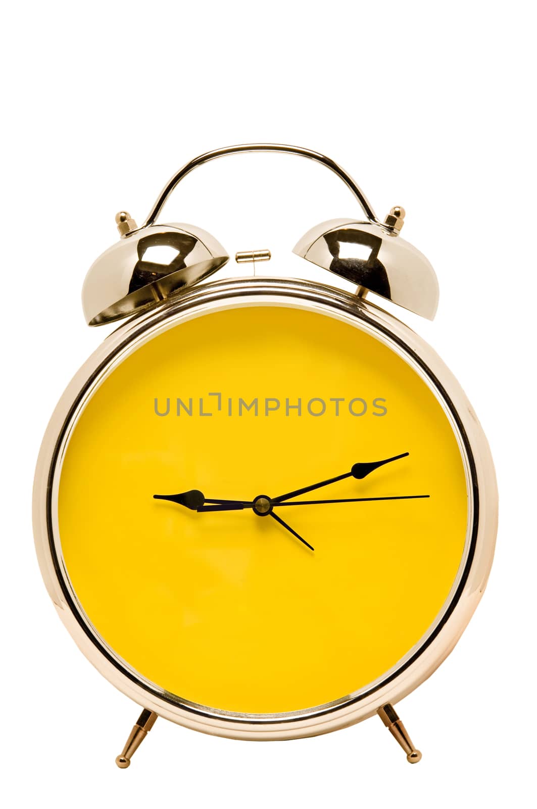 Retro Alarm Clock With Yellow Face by stockbuster1